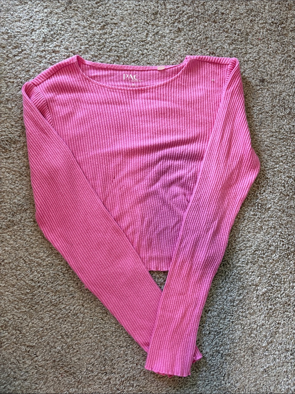 PacSun Pink Ribbed Knit Crop Top